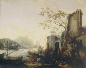 Vista de un puerto de Salvator Rosa